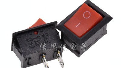 Переключатель кнопка KCD1-101 250V 6A без підсвітки (11506)