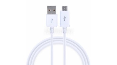 Кабель data micro usb to usb білий 2A 3.5мм (11576)