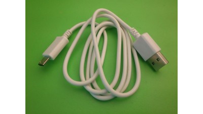 Кабель з подовженим роз'ємом micro USB data білий (11577)