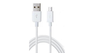 Кабель з подовженим роз'ємом micro USB data білий (11577)