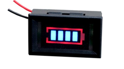 Індикатор заряду живлення акумулятора 12V синій (11613)