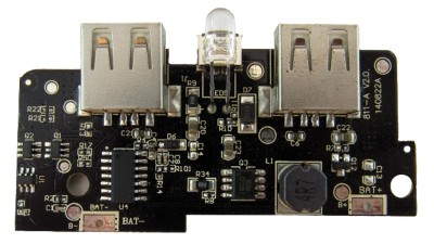 Плата Power Bank з індикацією ліхтарик 5V 2A (11669)