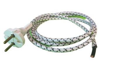 Шнур кабель живлення 10А 220В січення 2x0.75мм2 1.5м (11858)