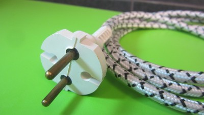 Шнур кабель живлення 10А 220В січення 2x0.75мм2 1.5м (11858)