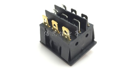 Потрійний перемикач червоний KCD3 15A 250V AC (12015)