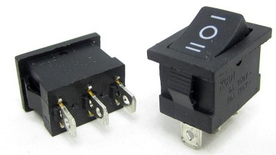 Трьохпозиційний переключатель KCD2 220V 6A 21*15мм (12022)