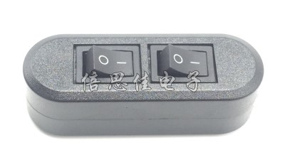 Подвійний перемикач в корпусі 220V 6A (12028)