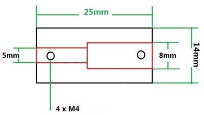 Муфта жорстка алюмінієва  5*8мм 3D-принтер ЧПУ (12117)