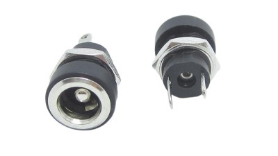 Роз'єм DC під пайку 5.5 * 2.5 з гайкою (12261)