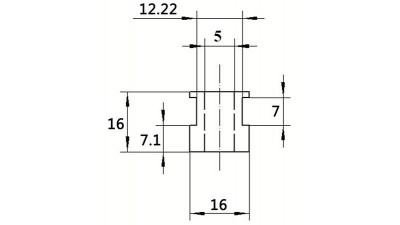 Зубчастий ролик шків ременя GT2 5мм 20-3D зубів принтера (12311)