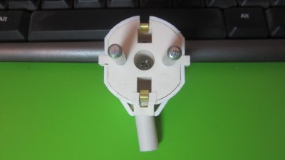 Вилка електрична біла B16-301 250V 16A (12353)