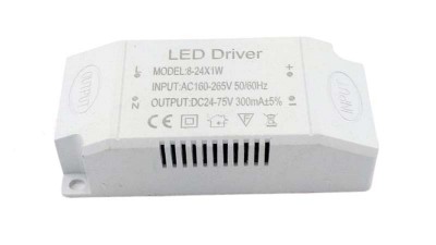 LED драйвер світлодіодів 8-24W 300mA 24-72V (12356)