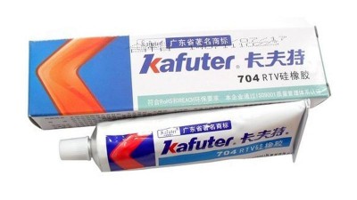 Каучуковий силіконовий клей герметик Kafuter K-704N 45г білий (12375)