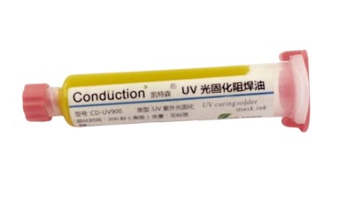 Захисна паяльна маска фоторезист Conduction CD-UV900 10мл 24г жовта (12394)