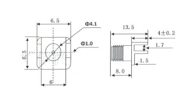 Роз'єм прямий для установки на плату SMA SMA-KE (12408)