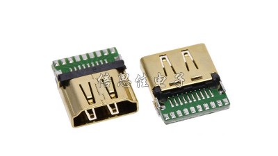 Гніздо вхід HDMI PCB in для пайки (12439)