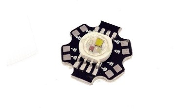 Світлодіод RGBW з радіатором 6000K 38mil 4*1W 350mA (12566)