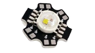 Світлодіод RGBW з радіатором 6000K 30mil 4*1W 350mA (12567)