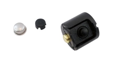 Кнопка для ліхтаря задній контакт 22мм з насадкою чорна (12662)