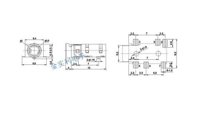 Роз'єм під пайку PJ342B 6pin (12851)