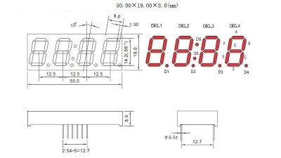 Індикатор 5463AH із загальним катодом червоний Arduino AVR (12914)