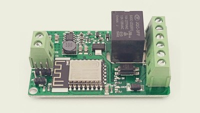 Wi-Fi розетка реле ESP8266 DC 7-30V to AC 220V 10A (14193)