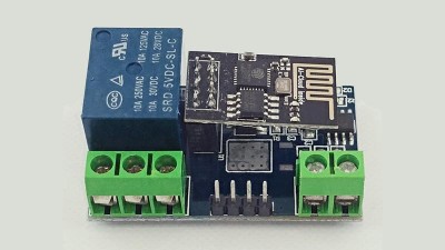 Wi-Fi розетка реле ESP8266 ESP01 DC 5V to AC 220V 10A (14194)
