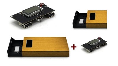 Power Bank металевий LCD портативна зарядка 6*18650 5V 2A (14381)