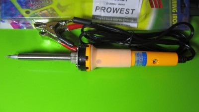 Електричний паяльник ZD-200NDJ 12V 40W з зажимами (14394)