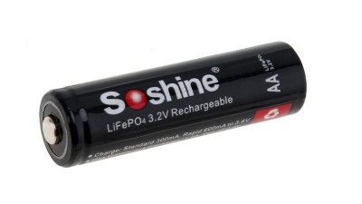 Акумулятор LiFePO4 Soshine 14500 AA пальчиковий 3.2V 700mAh (14560)