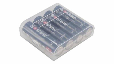 Бокс для зберігання акумуляторів 4*14500 AA коробка кейс Soshine (14562)