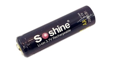 Акумулятор Li-Ion Soshine 14500 AA пальчиковий 3.7V 800mAh з захистом (14563)