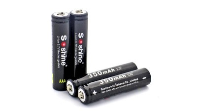 Акумулятор Li-Ion Soshine 10440 AAA мініпальчиковий 3.7V 350mAh (14566)