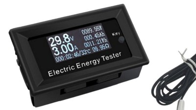 Цифровий тестер ватметр 7 в 1 з OLED-дисплеєм DC 300V 20A (14642)