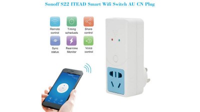 Бездротова Wi-Fi розетка Sonoff Socket Plug S22 Smart (14679)