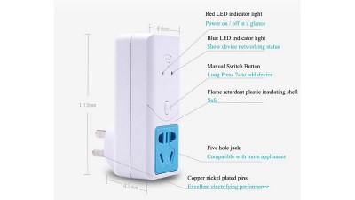 Бездротова Wi-Fi розетка Sonoff Socket Plug S22 Smart (14679)