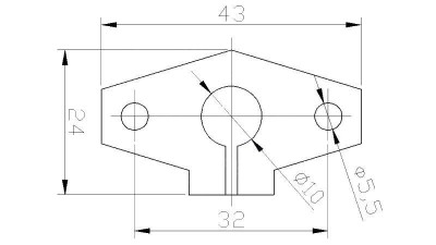 Фіксатор тримач валу SHF10 3D-принтера ЧПУ (14682)