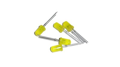 Світлодіод LED F5 Ф5 5мм жовтий 10шт (14745)