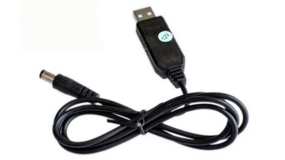 Підвищуючий перехідник кабель USB 5V to DC 5.5*2.1 12V (14747)