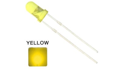 Світлодіод LED F5 Ф5 5мм жовтий (14785)