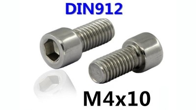 Гвинт болт з циліндричною головкою М4*10mm DIN912 (14823)