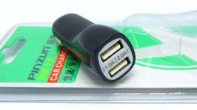 Автомобільний зарядний автозарядка Pinzun 2A 2*USB (14839)