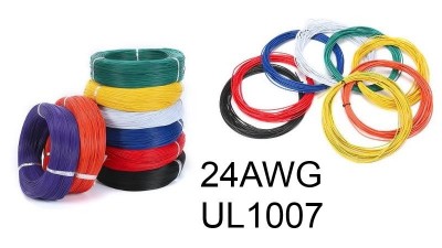Ізольований кабель багатожильний ПВХ 24AWG UL1007 зелений 1м (14856)