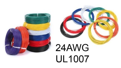 Ізольований кабель багатожильний ПВХ 24AWG UL1007 червоний 1м (14857)