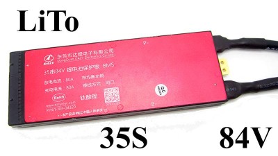 Плата захисту балансир BMS літій титанат акумулятора LiTo 35S 84V 80A (14980)