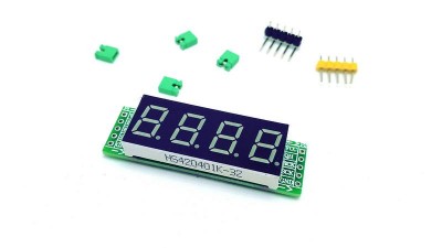 Cемісегментний 4-розрядний LED індикатор ISP інтерфейс на 74HC595 (14981)