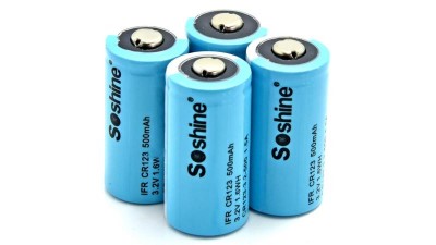 Акумулятор Soshine 16340 RCR123 CR123 LiFePo 3.2V 500mAh (15000)