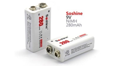 Крона Soshine Ni-Mh 9V 280mAh (15003)