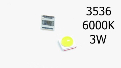 LED світлодіод 3W 3536 6000K 220Lm SMD (15037)