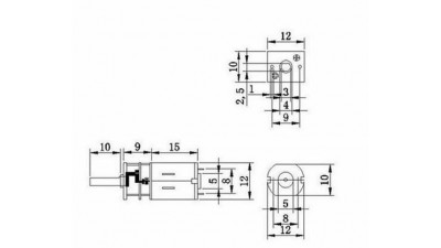 Двигун N20 з механічним приводом GA12-N20 мотор-редуктор 35-140 об/хв (15121)